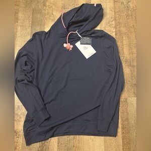 Rhoback Men’s Hesi Hoodie Fleet Navy Azalea Masters size L